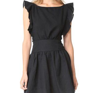 Free People Black Linen Mini Dress